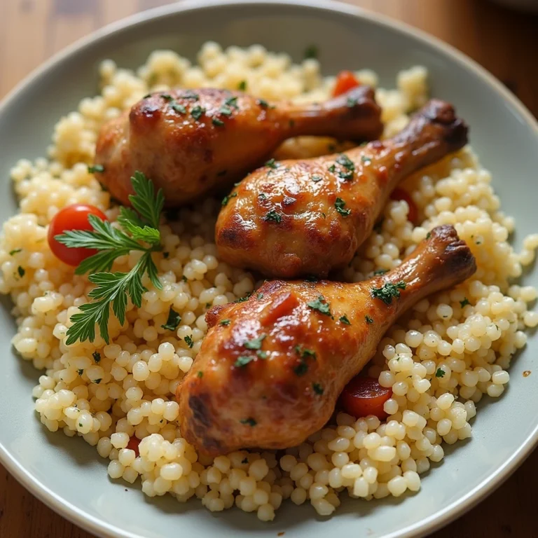 Couscous Chicken Legs Palestinian Recipe