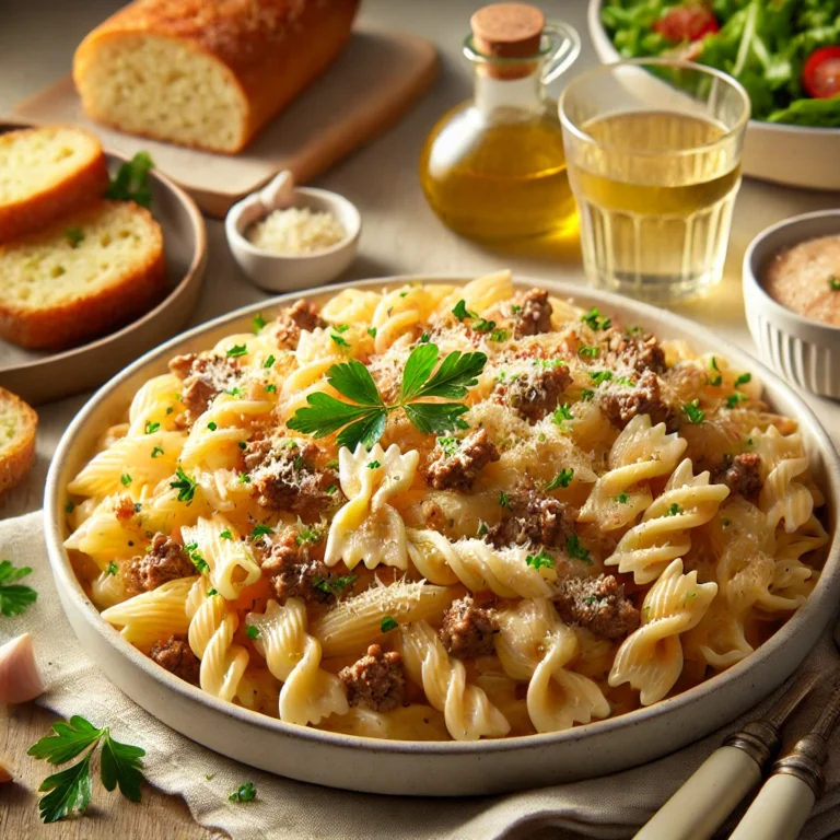 Ground Beef Pasta Recipes No Tomato Sauce​